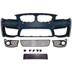 Auto Car Front Bumper Assy Bodykit for BMW 5Series F10F18  Modified to M4 2011-2017 With Fog Lamp Hole Style&All Mesh Style