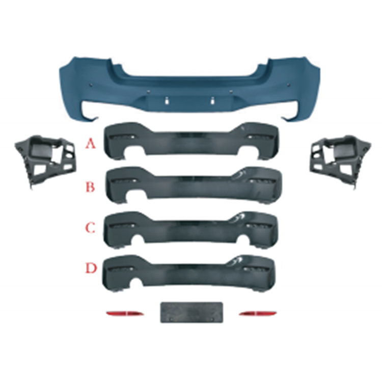 Vehicle Spare Parts Car Bodykit Rear Bumper Assy Rear Diffuser for BMW 1 Series F20 Modified to M-Tech 2015-2018,www.hongyangcorp.com,Vehicle Spare Parts Car Bodykit Rear Bumper Assy Rear Diffuser for BMW 1 Series F20 Modified to M-Tech 2015-2018