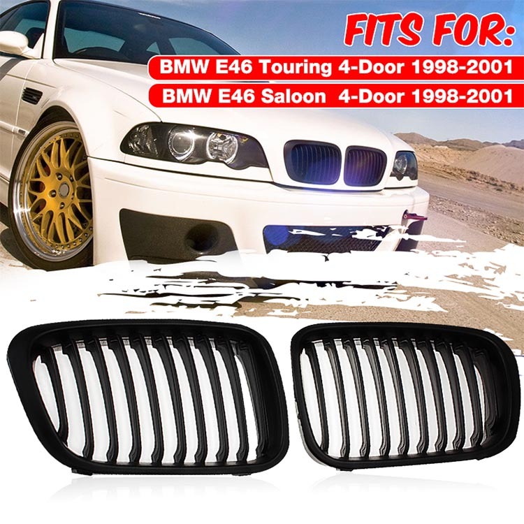 Car Front Bumper Grille Glossy Black for BMW 3 Series E46 Single Slat 2002-2004 Spare Parts 4 Doors,www.hongyangcorp.com,Car Front Bumper Grille Glossy Black for BMW 3 Series E46 Single Slat 2002-2004 Spare Parts 4 Doors