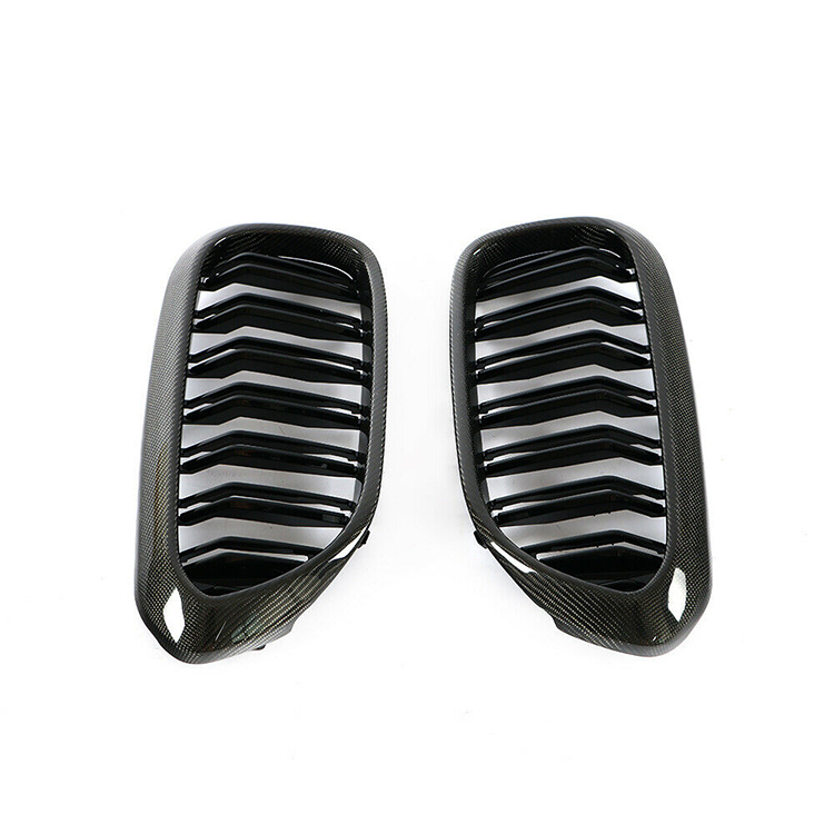 Auto Accessory Carbon Look Dual Slat Front Bumper Mesh Radiator Grille Car Front Grille Fit for BMW 5 Series G30 2017-2020,www.hongyangcorp.com,Auto Accessory Carbon Look Dual Slat Front Bumper Mesh Radiator Grille Car Front Grille Fit for BMW 5 Series G30 2017-2020