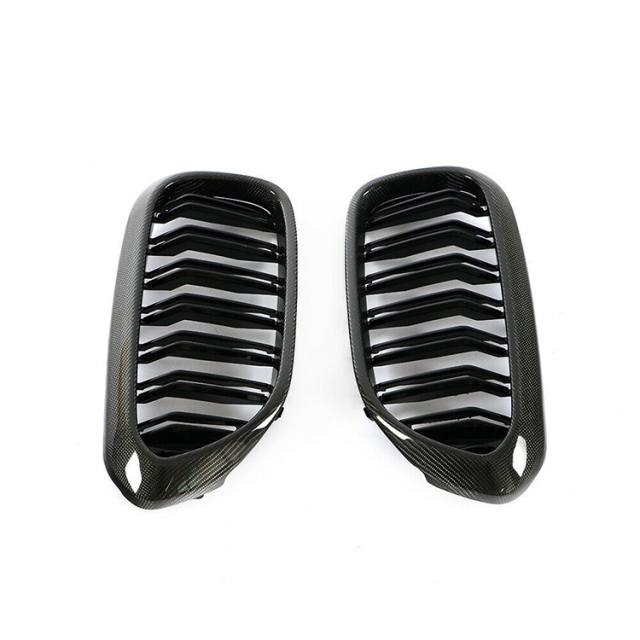 Auto Accessory Carbon Look Dual Slat Front Bumper Mesh Radiator Grille Car Front Grille Fit for BMW 5 Series G30 2017-2020,www.hongyangcorp.com,Auto Accessory Carbon Look Dual Slat Front Bumper Mesh Radiator Grille Car Front Grille Fit for BMW 5 Series G30 2017-2020
