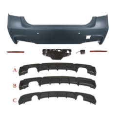 Car  BodyKit Car Bumper  Rear Bumper Rear Diffuser for BMW 3Series F30 F35 2013-2018 Modified to M-Tech 2013-2018