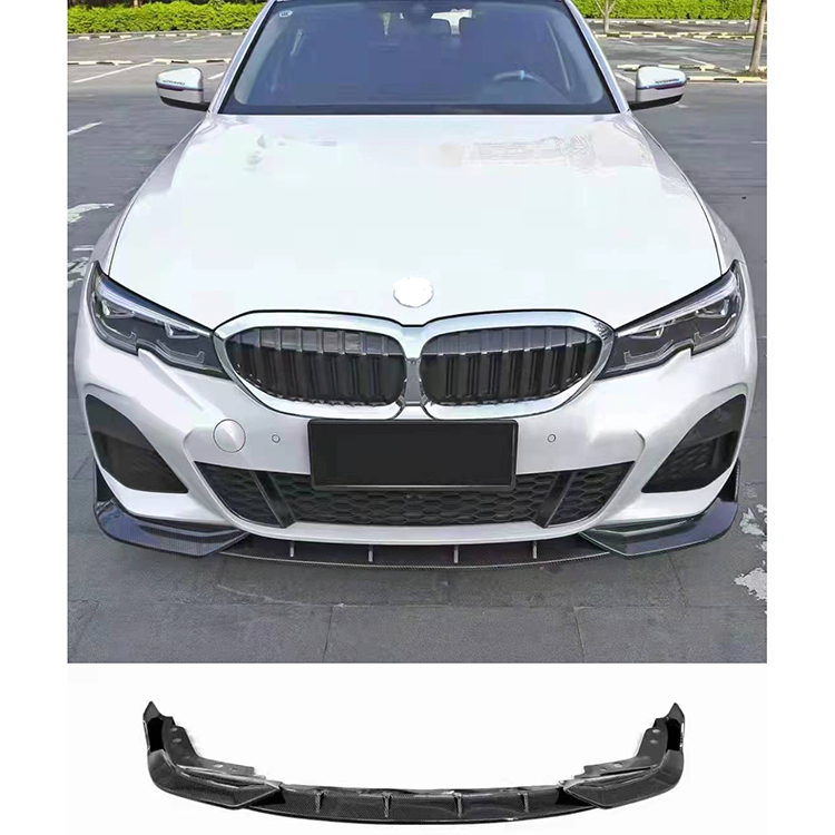 Carbon Fiber Look Three Parts Upgrade Retrofit Car Front Lip for bmw 3 Series  5 Series 2018 2019 2020 2021,www.hongyangcorp.com,Carbon Fiber Look Three Parts Upgrade Retrofit Car Front Lip for bmw 3 Series  5 Series 2018 2019 2020 2021