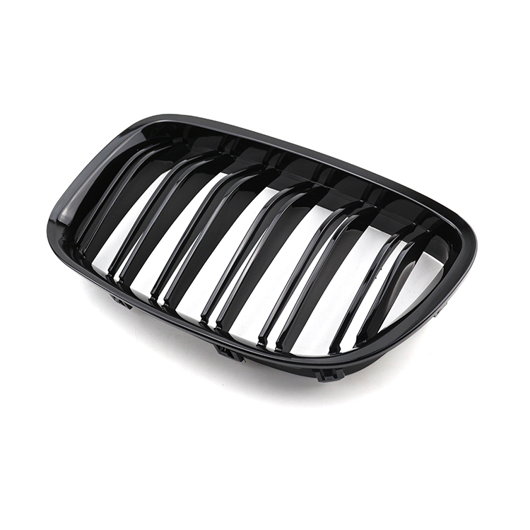 Replacement Front Bumper Grille for BMW 5 Series F07 GT Double Line Gloss Black 2009-2016