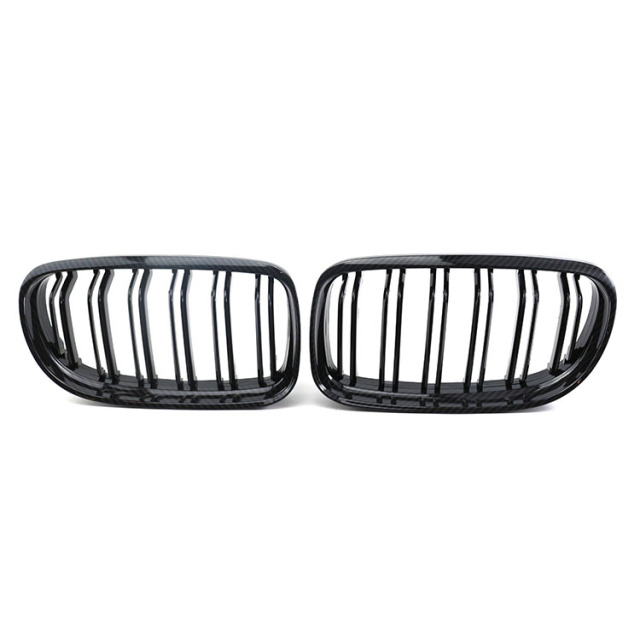 Auto Spare Parts Double Slat Glossy Matte Black Carbon Look Chrome Car Grill for BMW 3 Series E90 2008-2011 2009