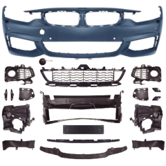 Auto Spare Parts Car Front Bumper Assy Grille Bodykit for BMW 4 Series F32 F33 F36 Modified to M-Tech 2014-2019