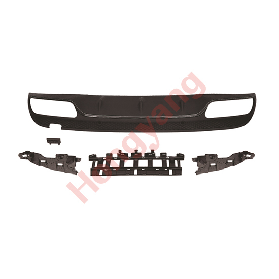 Vehicle Spare Parts Car Body Kits Black Rear Diffuser for Mercedes Benz Class C W205  Modified to  C63 2015-2018,www.hongyangcorp.com,Vehicle Spare Parts Car Body Kits Black Rear Diffuser for Mercedes Benz Class C W205  Modified to  C63 2015-2018