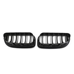 Matte Black Dual Slat Plastic Repair Front Bumper Mesh Guard Grille Car Grille for BMW Series 6 F06 F12 2012-2016