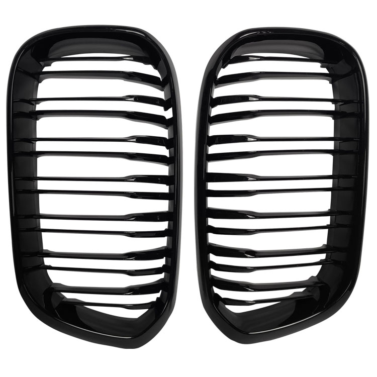 Upgrade F20 Dual Line Matt Black Car Grill for BMW 1Series 2015-2017