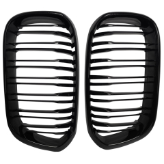 Upgrade F20 Dual Line Matt Black Car Grill for BMW 1Series 2015-2017
