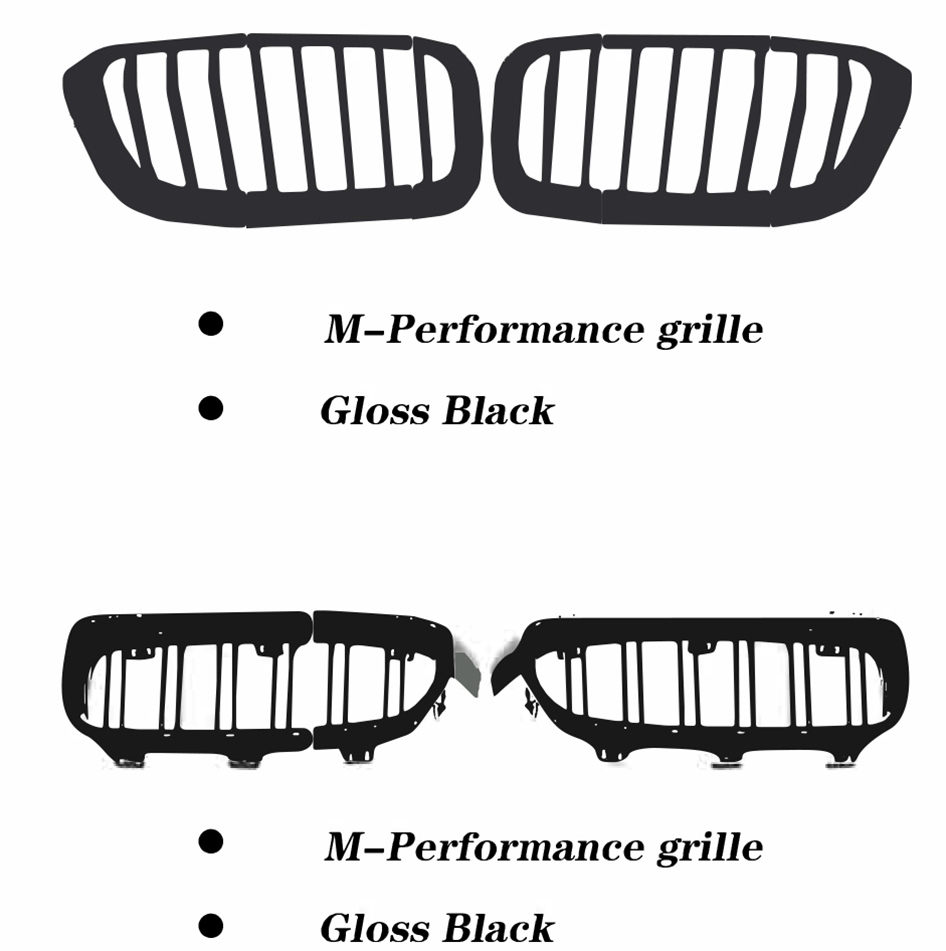 Auto Parts Matte Black LED Front Bumper Mesh Radiator Grille Car Front Grille Fit for BMW Series 3 F30 2012