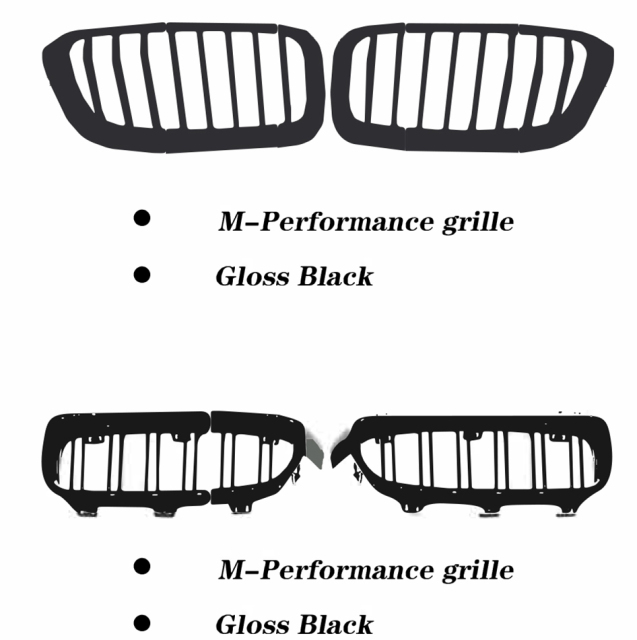 Auto Parts Matte Black LED Front Bumper Mesh Radiator Grille Car Front Grille Fit for BMW Series 3 F30 2012