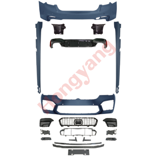 Auto Spare Parts Car Front Bumper Assy Grille Front Lip Spoiler Bodykit for BMW 5Series G30 G38 Modified to M5 2021-2023