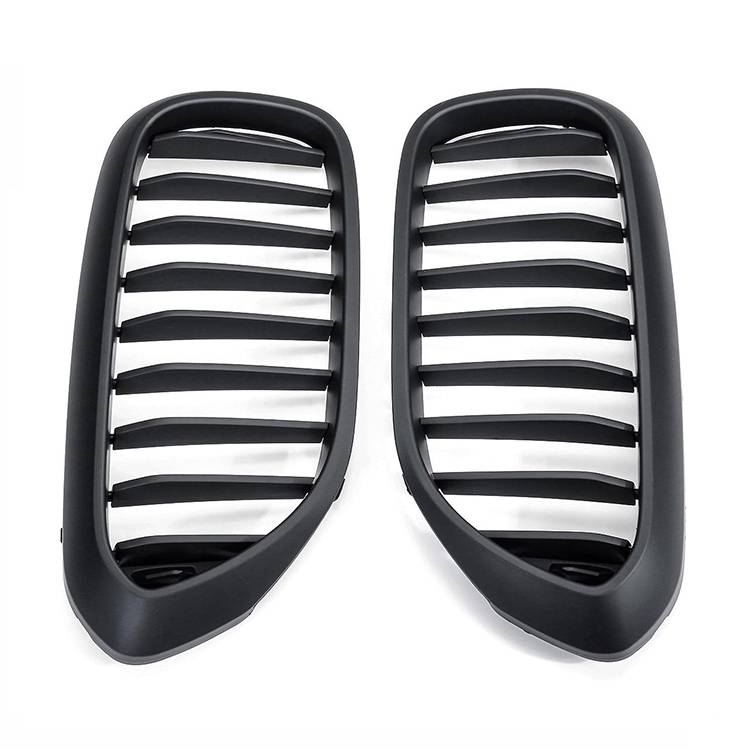 Matte Black Car Front Bumper Grille Double Line for BMW 5 Series G30/G38 2018-2020