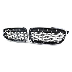 Diamond Chrome Frame With Chrome Point Classic Radiator Front Bumper Mesh Grille Fit for BMW 3 Series F30 F35 2012-IN,www.hongyangcorp.com,Diamond Chrome Frame With Chrome Point Classic Radiator Front Bumper Mesh Grille Fit for BMW 3 Series F30 F35 2012-IN