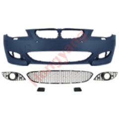 Auto Spare Parts Car Front Bumper Assy Grille Bodykit for BMW 5 Series E60 Modified to M5 2004-2007 With Fog Lamp Hole Style