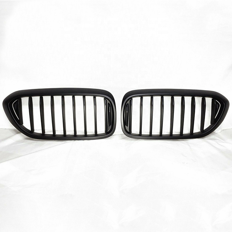 Matte Black Car Front Bumper Grille Double Line for BMW 5 Series G30/G38 2018-2020