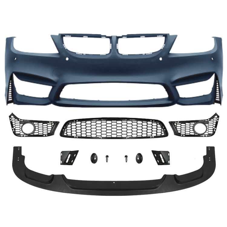 Car Body Kit Front Bumper Assy for BMW 3Series E90 Modified to M4 2005-2008 With Fog Lamp Hole Style