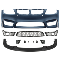 Car Body Kit Front Bumper Assy for BMW 3Series E90 Modified to M4 2005-2008 With Fog Lamp Hole Style