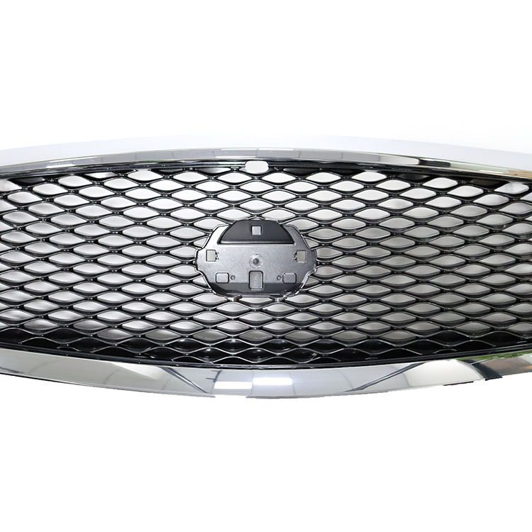 Car Front Bumper Grille Gray Inside+Chrome Frame for Infiniti Q70 2015-2019 62310-4AM0B