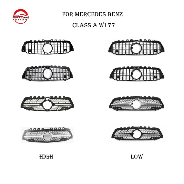 China Spare Parts Accessories Car Chrome Auto Front Grille for Mercedes Benz Class a W177 2019-IN GTR Style Black/Silver Other,www.hongyangcorp.com,China Spare Parts Accessories Car Chrome Auto Front Grille for Mercedes Benz Class a W177 2019-IN GTR Style Black/Silver Other