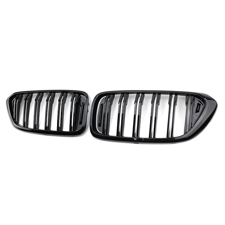 Custom Modification Double Slat Gloss Black Guards Front Bumper Mesh Grille Car Front Grille for BMW 6 Series G32 GT 2017-IN