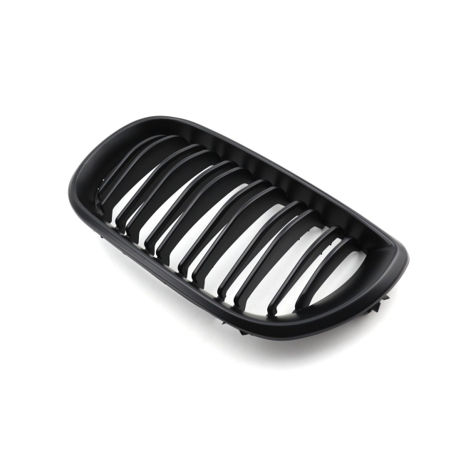 Car Parts Matte Black Dual Slat Front Bumper Mesh Net Radiator Grille Car Front Grille Fit for BMW 3Series E46 2002-2004