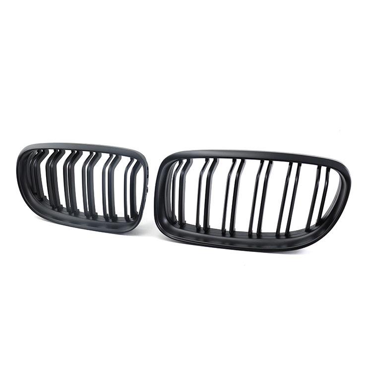 Automobile Double Slat Matte Black Front Bumper Mesh Grille Car Front Grille Fit for BMW 3 Series E90 LCI 2008-2011