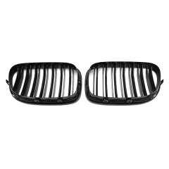 Car Exterior Accessories Car Front Bumper Grill for BMW 7 Series F01 2008-2014 Double Slat Gloss Black/Carbon Look