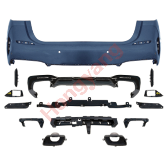 Vehicle Spare Parts Car Rear Bumper Assy Exhaust Pipe Bodykit for BMW 2 Series F44 Modified to M-Tech 2020-2023