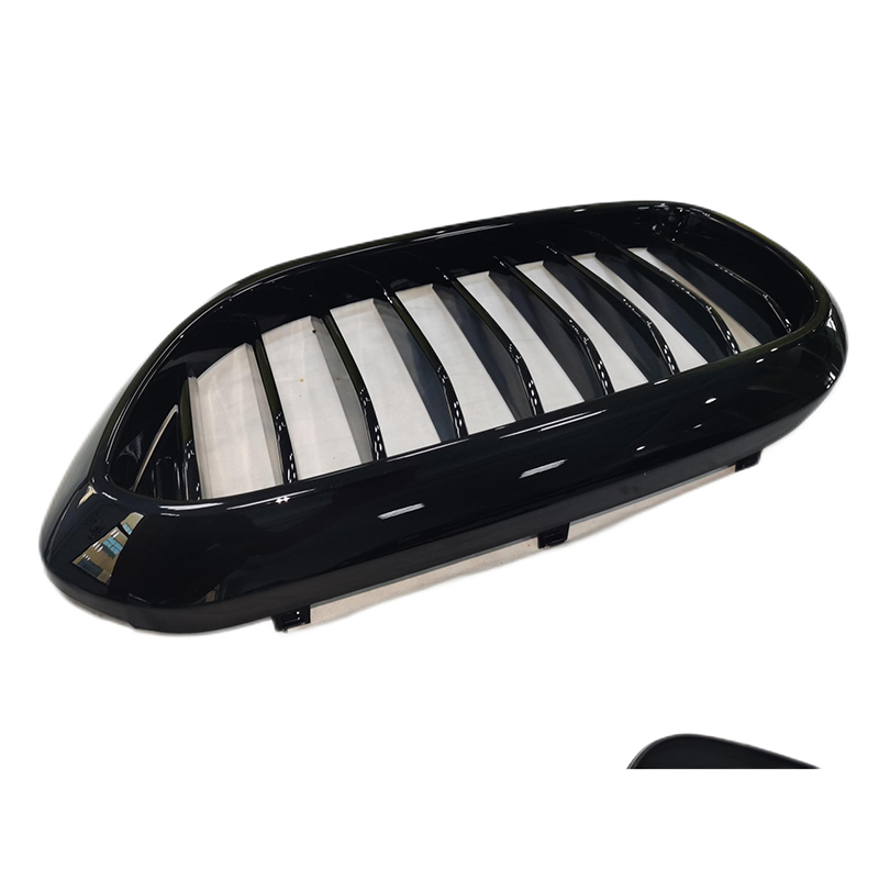 Automotive Single Slat Gloss Black Polish Front Mesh Radiator Grille Car Front Grille Fit for 5 Series BMW G30 G38 2018-2020