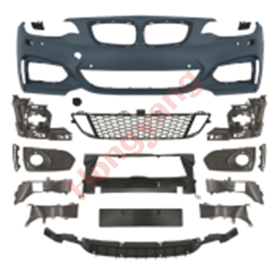 Vehicle Spare Parts Car Front Bumper Assy Grille Bodykit for BMW 2 Series F22 Modified to M-Tech 2014-2019 With Fog Lamp Hole,www.hongyangcorp.com,Vehicle Spare Parts Car Front Bumper Assy Grille Bodykit for BMW 2 Series F22 Modified to M-Tech 2014-2019 With Fog Lamp Hole