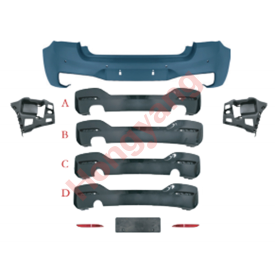 Vehicle Spare Parts Car Bodykit Rear Bumper Assy Rear Diffuser for BMW 1 Series F20 Modified to M-Tech 2015-2018,www.hongyangcorp.com,Vehicle Spare Parts Car Bodykit Rear Bumper Assy Rear Diffuser for BMW 1 Series F20 Modified to M-Tech 2015-2018