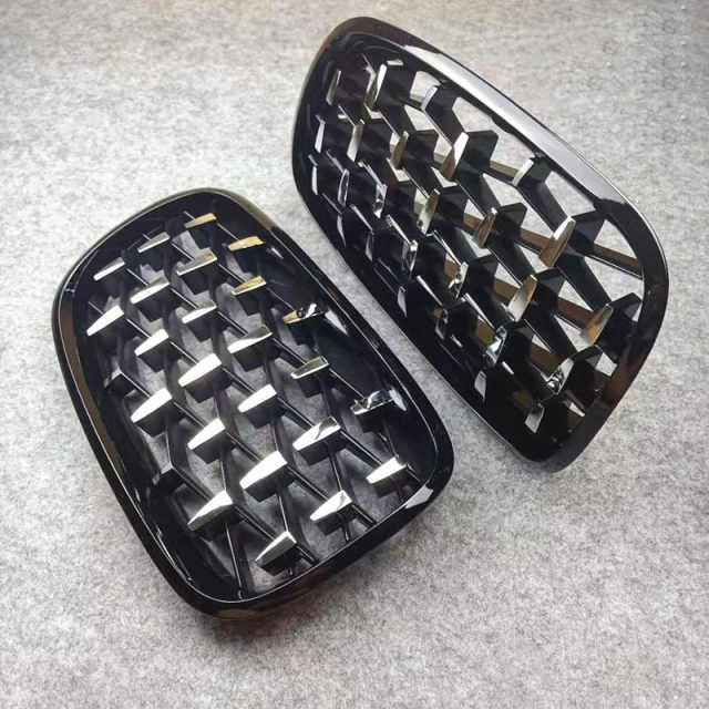 Hot Selling Accessories of Car Diamond Black Frame With Black Point Front Bumper Grille for BMW X5X6 E70/71 2007-2013,www.hongyangcorp.com,Hot Selling Accessories of Car Diamond Black Frame With Black Point Front Bumper Grille for BMW X5X6 E70/71 2007-2013