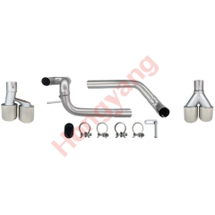 Auto Spare Parts Car Rear Bumper Assy Exhaust Pipe Silver Bodykit for BMW 5 Series E60 Modified to M5 2004-2010 Stainless Steel