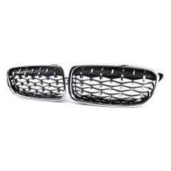 Upgrade Car Front Bumper Grille for BMW 3 Series F30/F35 Diamond Chrome Style 2012-IN