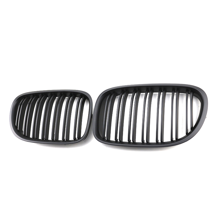 Hot Sale Modified Matte Black Painted Double Slat Front Bumper Mesh Grille Car Grille Fit for BMW 7 Series F01 2008-2014