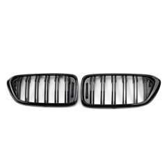 Custom Modification Double Slat Gloss Black Guards Front Bumper Mesh Grille Car Front Grille for BMW 6 Series G32 GT 2017-IN