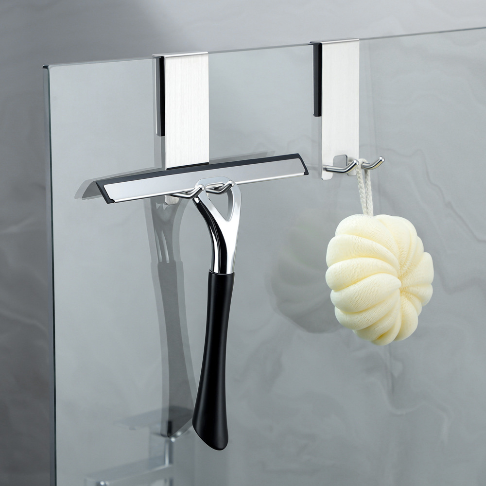 KEGII 2 Pieces Shower Hook Glass Door Shower Hook