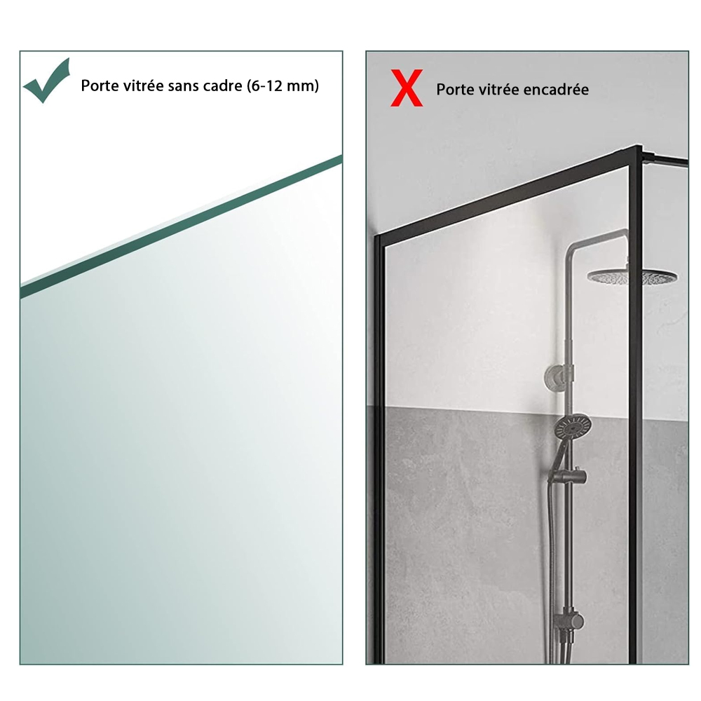 KEGII 2 Pieces Shower Hook Glass Door Shower Hook