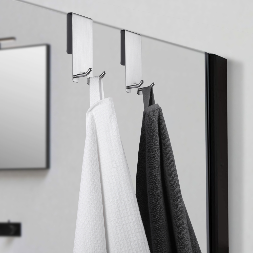 KEGII 2 Pieces Shower Hook Glass Door Shower Hook