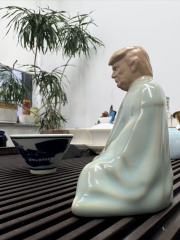 Anyicon Trump-Themed Ru Ware Porcelain Tea Pet,Dimi AI,Anyicon Trump-Themed Ru Ware Porcelain Tea Pet