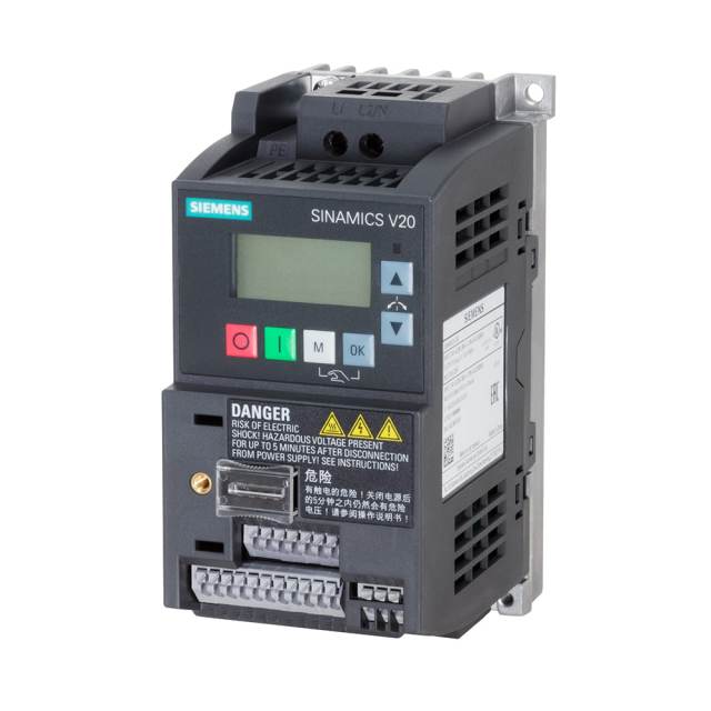 Siemens 6SL3210-5BB13-7UV1 V20 0.37kW Single-Phase Compact Frequency Inverter,Industrial Automation Products - PLC, Drives & Controls,6SL3210-5BB13-7UV1 0.37kW Inverter | Siemens V20 Supplier