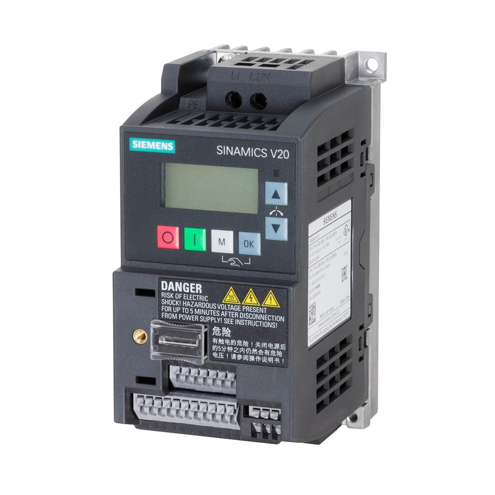 Siemens 6SL3210-5BB17-5UV1 V20 0.75kW Single-Phase Compact Frequency Inverter,Industrial Automation Products - PLC, Drives & Controls,6SL3210-5BB17-5UV1 0.75kW Inverter | Siemens V20 Supplier