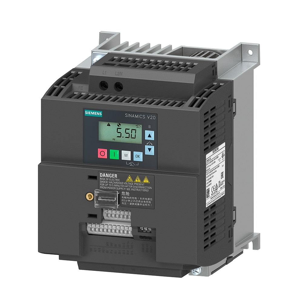 Siemens 6SL3210-5BB22-2UV1 V20 2.2kW Single-Phase Compact Frequency Inverter,Industrial Automation Products - PLC, Drives & Controls,6SL3210-5BB22-2UV1 2.2kW Inverter | Siemens V20 Supplier