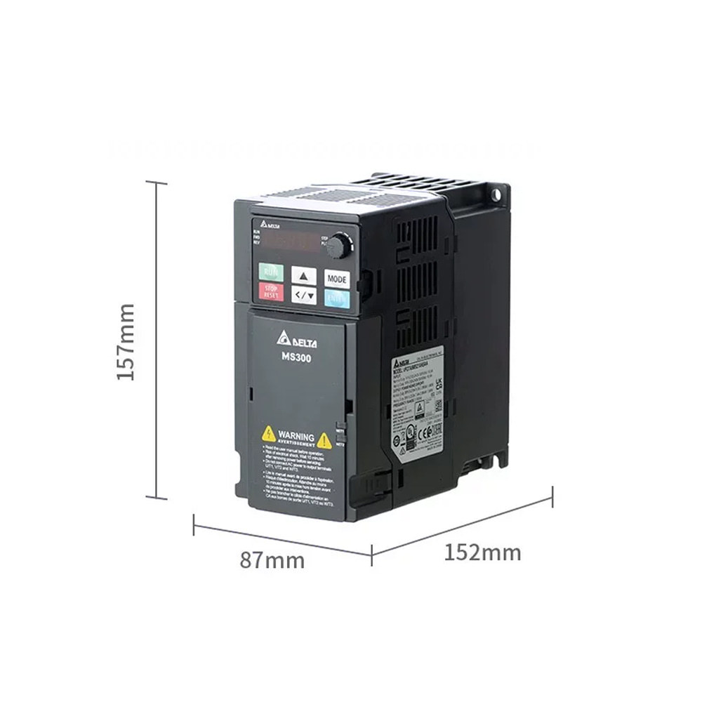 Delta VFD5A5MS43ANSAA MS300 Series 2.2kW 3 Phase 380-480V Compact AC Drive Inverter,Industrial Automation Products - PLC, Drives & Controls,VFD5A5MS43ANSAA 2.2kW 380V Inverter | Delta Automation Supplier