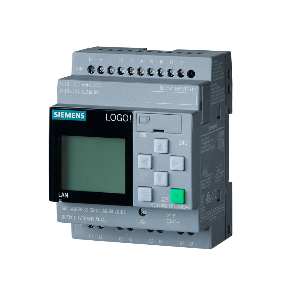 Siemens 6ED1052-1CC08-0BA2 LOGO! 24CE Logic Module 8DI(4AI)/4DO Transistor Ethernet,Industrial Automation Products - PLC, Drives & Controls,6ED1052-1CC08-0BA2 Siemens LOGO! 24CE Logic Module