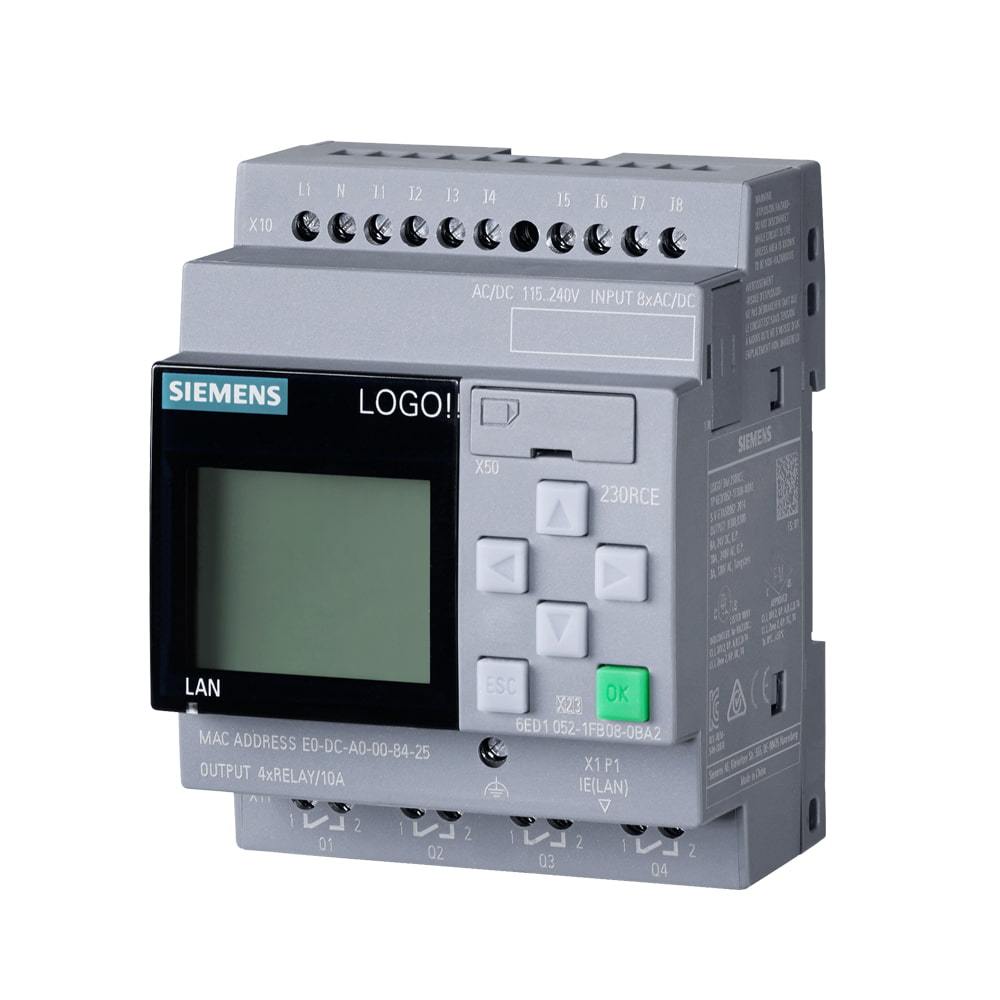 Siemens 6ED1052-1FB08-0BA2 LOGO! 230RCE Logic Module 8DI/4DO Relay Ethernet,Industrial Automation Products - PLC, Drives & Controls,6ED1052-1FB08-0BA2 Siemens LOGO! 230RCE Logic Module