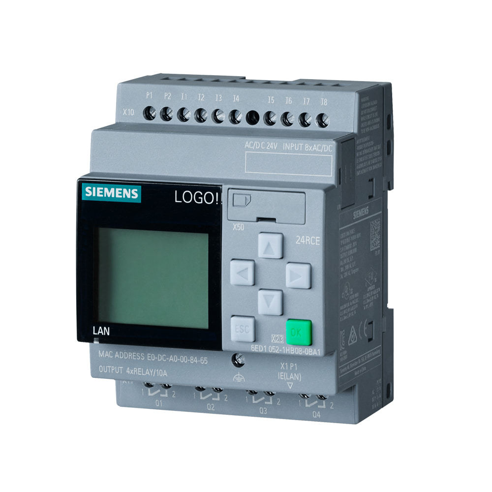 Siemens 6ED1052-1HB08-0BA2 LOGO! 24RCE Logic Module 8DI(4AI)/4DO Relay Ethernet,Industrial Automation Products - PLC, Drives & Controls,6ED1052-1HB08-0BA2 Siemens LOGO! 24RCE Logic Module