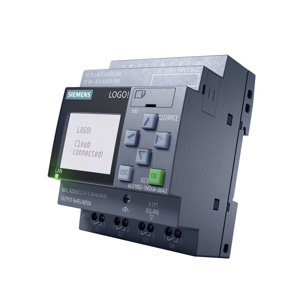 Siemens 6ED1052-1MD08-0BA2 LOGO! 12/24RCE Logic Module 8DI(4AI)/4DO Relay Ethernet,Industrial Automation Products - PLC, Drives & Controls,6ED1052-1MD08-0BA2 Siemens LOGO! 12/24RCE Logic Module